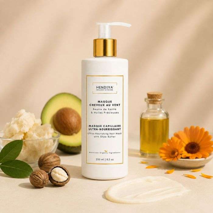 HENDIYA CHEVEUX AU VENT MASQUE CHEVEUX ULTRA NOURRISSANT REVELATEUR D'ECLAT 250 ML