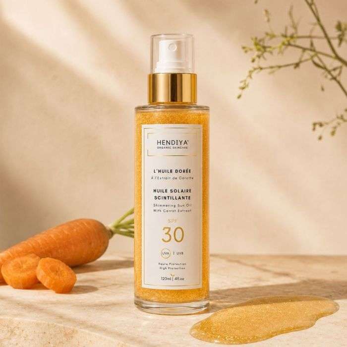 HENDIYA L HUILE DOREE HUILE SOLAIRE SCINTILLANTE SPF 30 120 ML