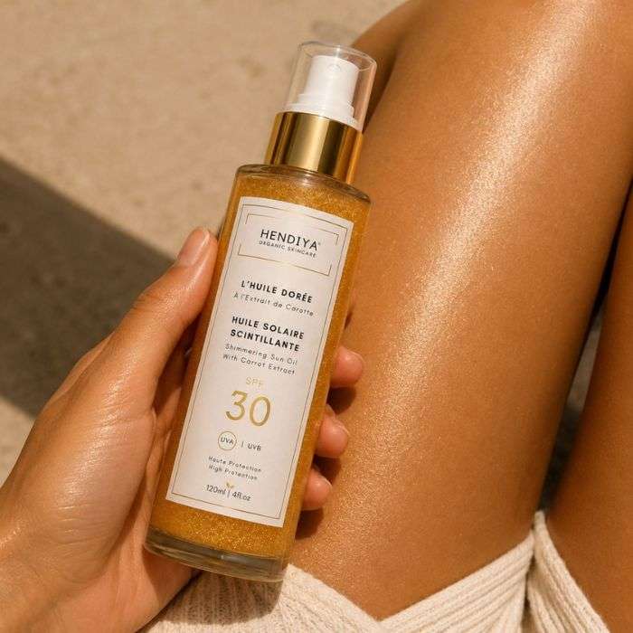 HENDIYA L HUILE DOREE HUILE SOLAIRE SCINTILLANTE SPF 30 120 ML