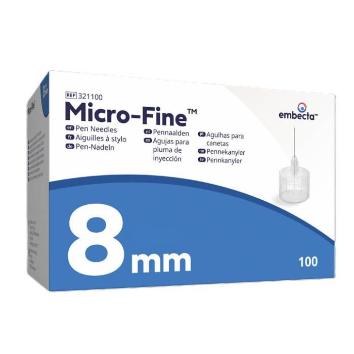 EMBECTA MICRO FINE 100 AIGUILLES INSULINE 8MM 30 G