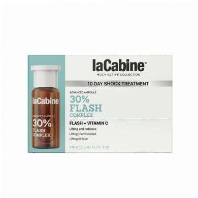 LA CABINE 10 JOURS TRAITEMENT 30% FLASH COMPLEXE 10 AMPOULES