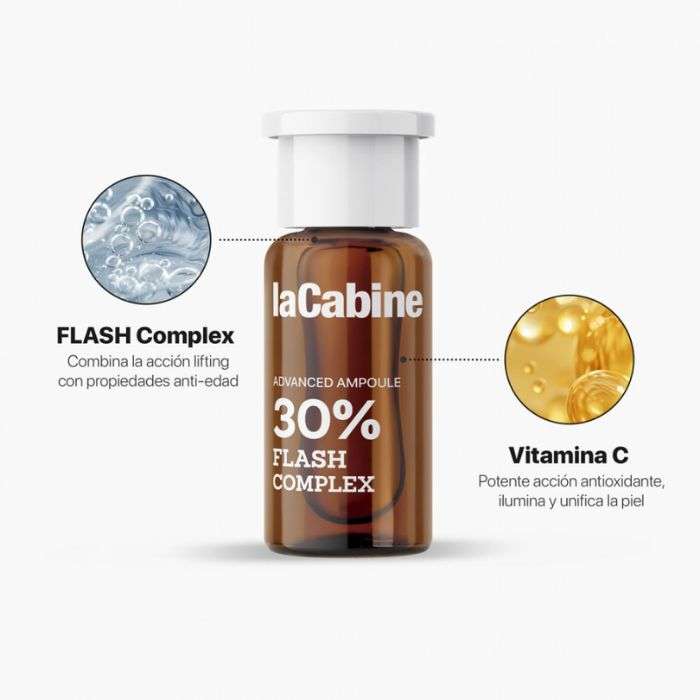 LA CABINE 10 JOURS TRAITEMENT 30% FLASH COMPLEXE 10 AMPOULES