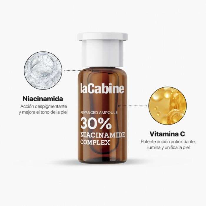 LA CABINE 10 JOURS TRAITEMENT 30% NIACINAMIDE COMPLEXE 10 AMPOULES