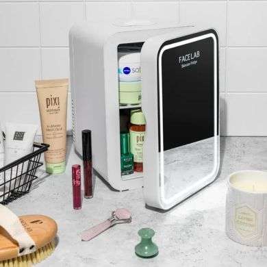 FACELAB MINI REFRIGERATEUR MIROIR ROSE