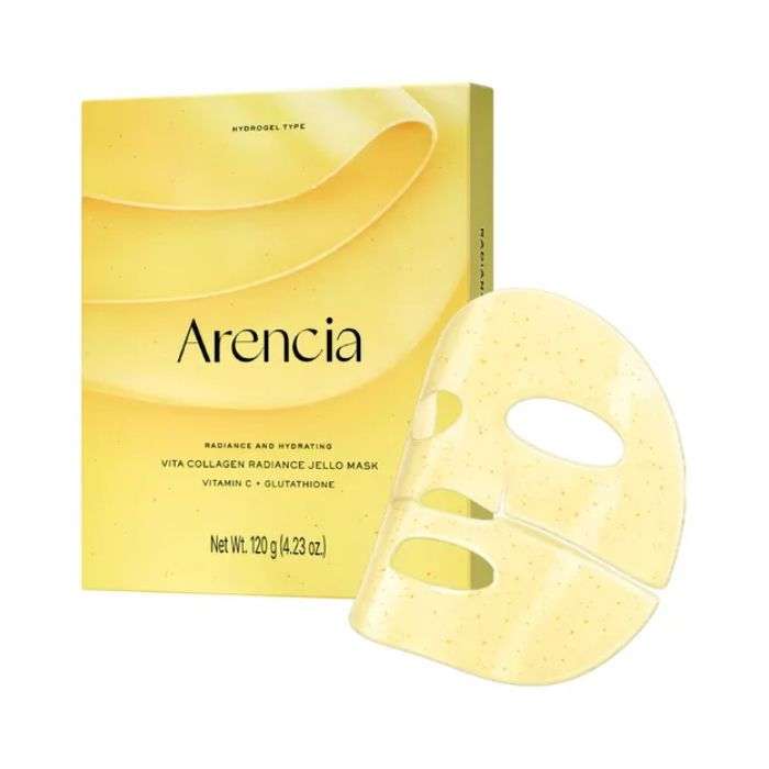 ARENCIA RADIANCE AND HYDRATING VITA C COLLAGEN RADIANCE JELLO MASQUE PACK DE 4