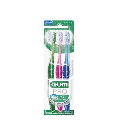 GUM PRO 3 BROSSES A DENTS MEDIUM REF 528