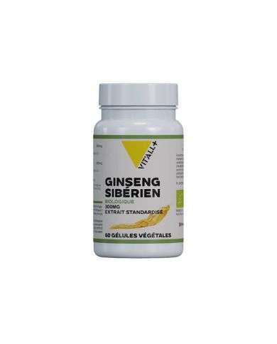VITALL+ GINSENG SIBERIEN 300 MG EXTRAIT STANDARDISE 60 GELULES VEGETALES