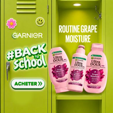 GARNIER ULTRA DOUX PACK GRAPE MOISTURE POUR CHEVEUX DESHYDRATES