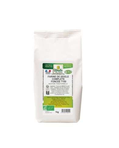 MOULIN DES MOINES FARINE DE SEIGLE COMPLETE FONCEE T150 1KG