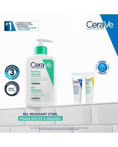 CERAVE GEL MOUSSANT PEAUX NORMALES A GRASSES 473 ML