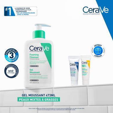 CERAVE GEL MOUSSANT PEAUX NORMALES A GRASSES 473 ML