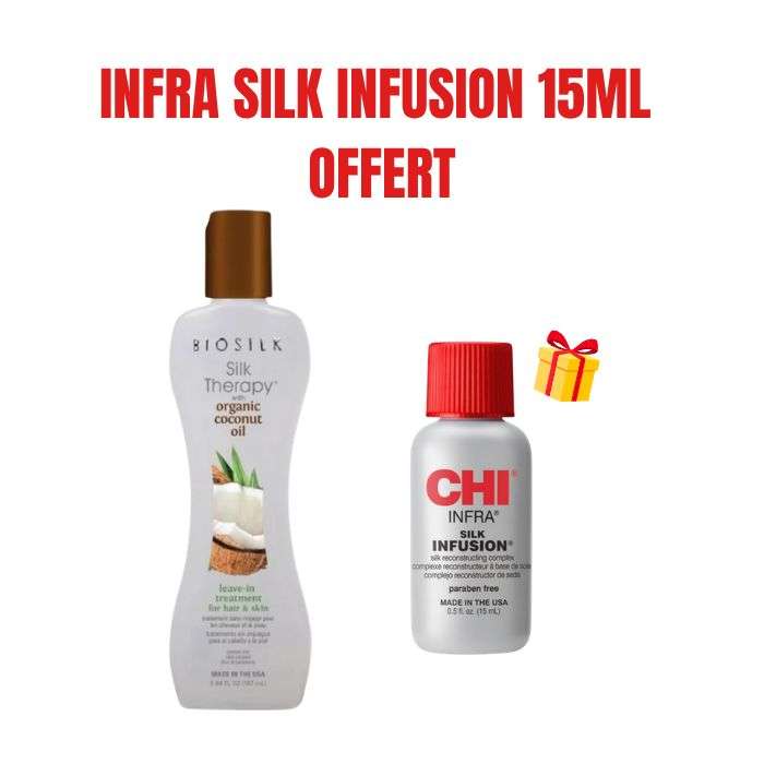 BIOSILK SILK THERAPY ORGANIC COCONUT OIL LEAVE IN POUR CHEVEUX 167 ML