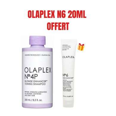 OLAPLEX OFFRE SHAMPOOING TONIFIANT 4P BLONDE ENHANCER 250 ML + OLAPLEX N6 20ML OFFERT