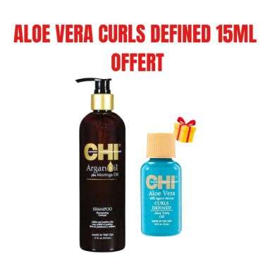 CHIOFFRE ARGAN OIL ET MORINGA SHAMPOOING 340 ML + ALOE VERA CURLS DEFINED 15 ML OFFERT