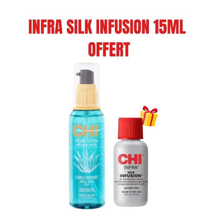 CHI OFFRE ALOE VERA HUILE 89 ML + NFRA SILK INFUSION 15 ML OFFERT