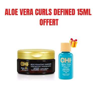 CHI OFFRE ARGAN OIL ET MORINGA MASQUE REGENERANT 237 ML + ALOE VERA CURLS DEFINED 15 ML OFFERT
