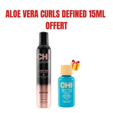 CHI OFFRE BLACK SEED SHAMPOING SEC 150 G + ALOE VERA CURLS DEFINED 15 ML