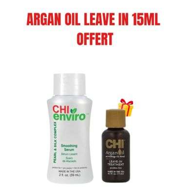 CHI OFFRE ENVIRO SMOOTHING SERUM 59 ML + ARGAN OIL LEAVE IN TRETMENT 15 ML OFFERT