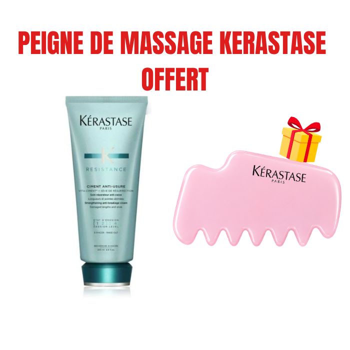 KERASTASE OFFRE RESISTANCE CIMENT ANTI USURE 200 ML + PEIGNE DE MASSAG OFFERT