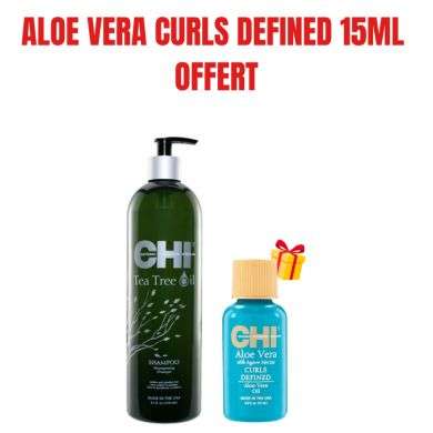 CHI OFFRE HUILE ARBRE DE THE SHAMPOOING 340 ML + ALOE VERA CURLS DEFINED 15 ML OFFERT