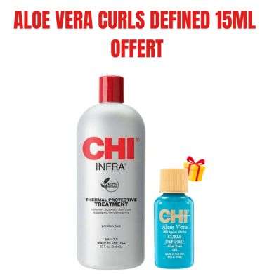 CHI OFFRE INFRA TRAITEMENT PROTECTEUR THERMIQUE 946 ML + ALOE VERA CURLS DEFINED 15 ML OFFERT