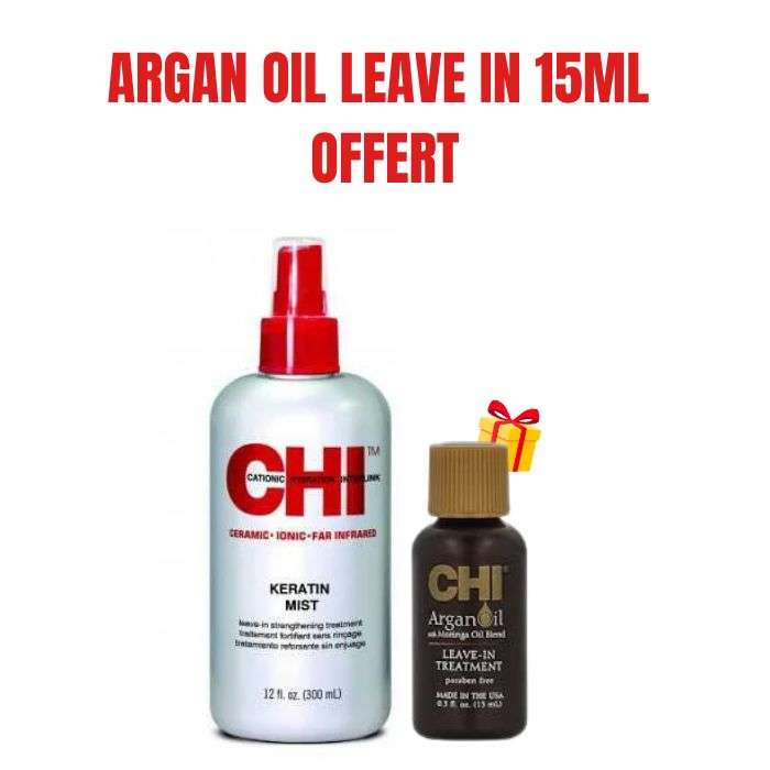 CHI OFFRE KERATIN MIST SPRAY 355 ML + ARGAN OIL LEAVE IN TREATMENT 15 ML OFFERT