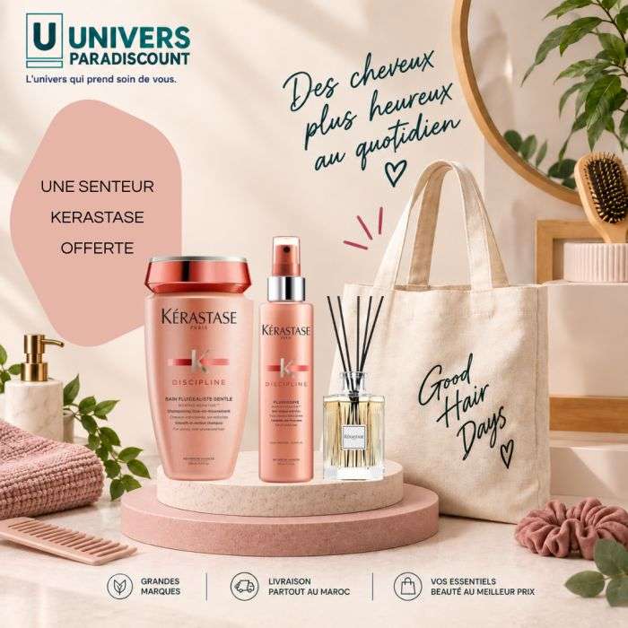 KERASTASE DUO DISCIPLINE BAIN FLUIDIALISTE 250ML+ FLUIDISSIME 150ML+ PARFUM D'AMBIANCE OFFERT