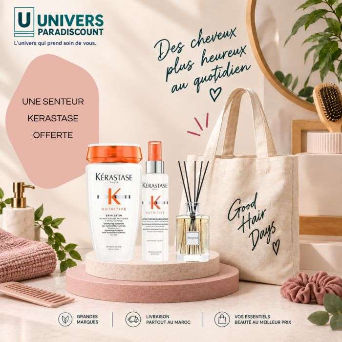 KERASRASE DUO NUTRITIVE BAIN SATIN 250ML + LOTION THERMIQUE 150ML + PARFUM D'AMBIANCE OFFERT