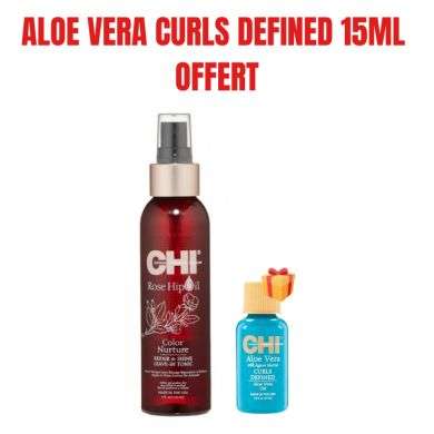 CHI OFFRE ROSE HIP OIL REPARATION ET BRILLANCE LEAVE IN TONIC 118 ML +ALOE VERA CURLS DEFINED 15 ML OFFERT