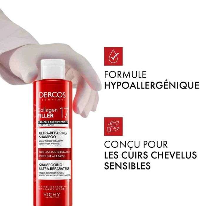 DERCOS COLLAGEN FILLER 17 SHAMPOOING ULTRA REPARATEUR 200 ML