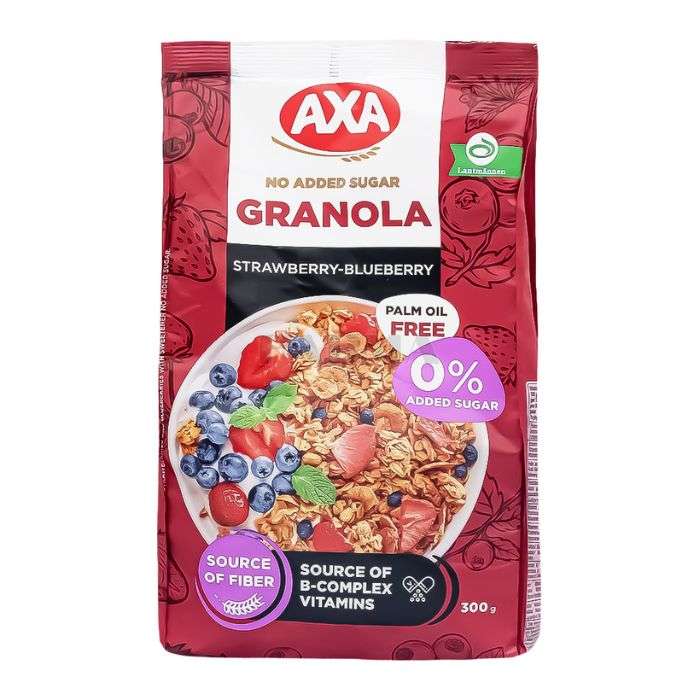 AXA GRANOLA STRAWBERRY BLUEBERRY NO ADDED SUGAR 300 G