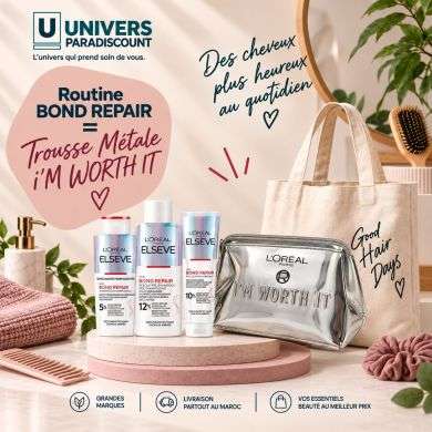 ELSEVE ROUTINE BOND REPAIR SHAMPOING + PRE SHAMPOING + APRES SHAMPOING + TROUSSEOFFERTE