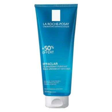 LA ROCHE POSAY EFFACLAR GEL MOUSSANT PURIFIANT EQUILIBRE LE PH DE LA PEAU 200 ML + 50% OFFERT (300ML)