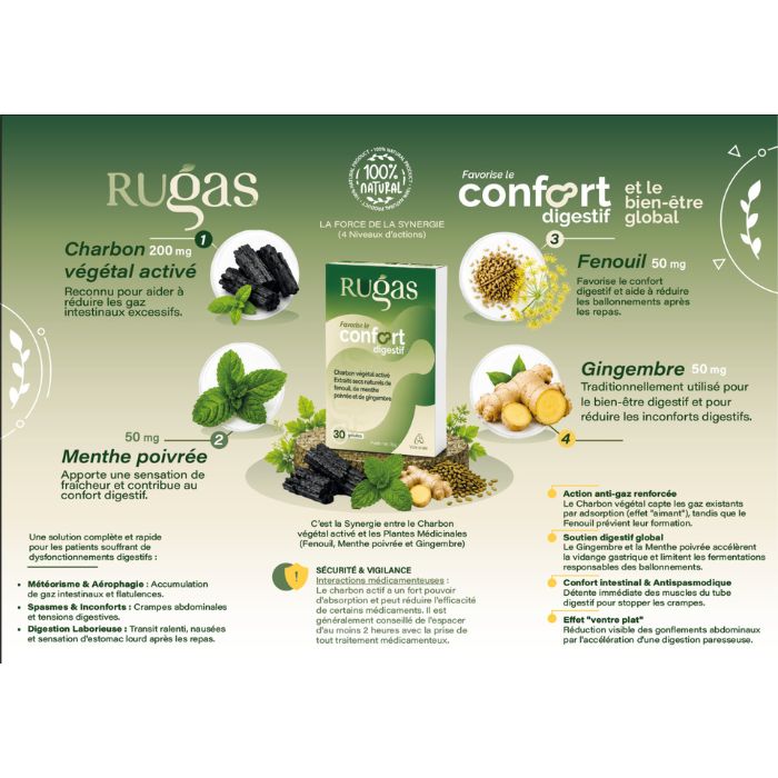 RUGAS CONFORT DIGESTIF 30 GELULES
