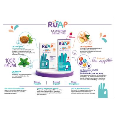 RUAP SIROP APPETIT ET DIGESTION GOUT FRANBOISE 120 ML