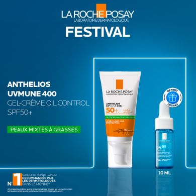 LA ROCHE POSAY OFFRE WEB ANTHELIOS UVMUNE400 OIL CONTROL SPF 50 + HYALU SERUM 10ML OFFERT