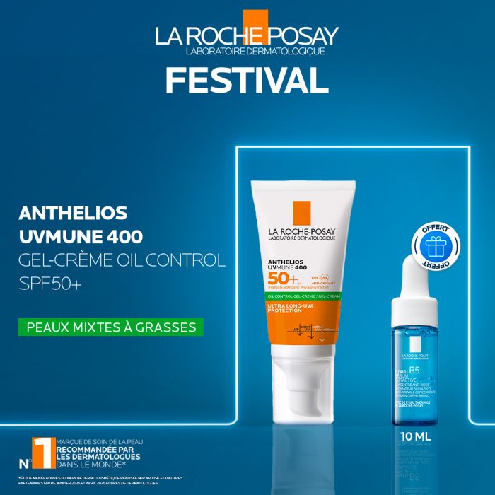 LA ROCHE POSAY OFFRE WEB ANTHELIOS UVMUNE400 OIL CONTROL SPF 50 + HYALU SERUM 10ML OFFERT