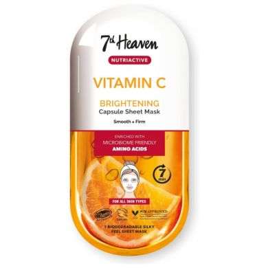 7TH HEAVEN VITAMIN C BRIGHTENING SERUM CAPSULE SHEET MASK