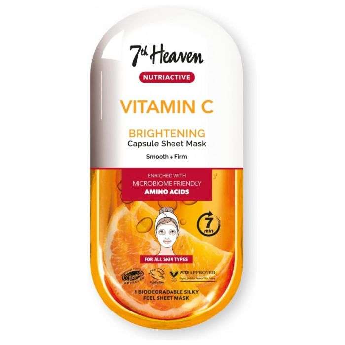 7TH HEAVEN VITAMIN C BRIGHTENING SERUM CAPSULE SHEET MASK