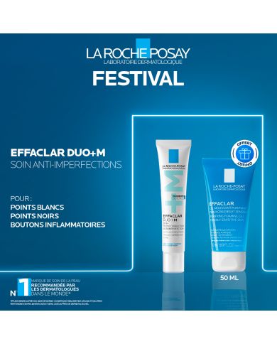 LA ROCHE POSAY OFFRE WEB EFFACLAR DUO + M 40 ML + EFFACLAR GEL MOUSSANT 50 ML OFFERT