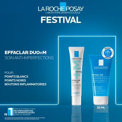 LA ROCHE POSAY OFFRE WEB EFFACLAR DUO + M 40 ML + EFFACLAR GEL MOUSSANT 50 ML OFFERT