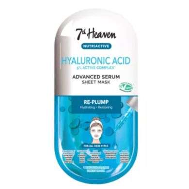 7TH HEAVEN HYALURONIC ACID 5% ACTIVE COMPLEX ADVANCED SERUM SHEET MASK