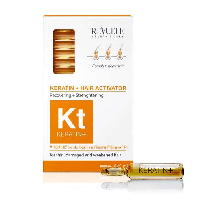REVUELE KERATIN + HAIR ACTIVATOR 8 AMPOULES 5ML