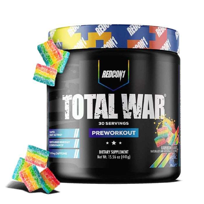 REDCON1 TOTAL WAR PREWORKOUT SAVEUR BONBONS ARC EN CIEL 441G