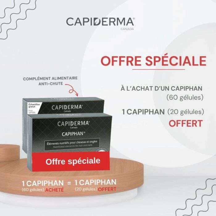 CAPIDERMA OFFRE CAPIPHAN 60 CAPSULES VITAMINES ONGLES ET CHEVEUX + 20 CAPSULES OFFERTS