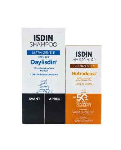 ISDIN DUO SHAMPOOING DAYLISDIN 400ML + NUTRADEICA ANTI PELLICULES SECHES 200ML