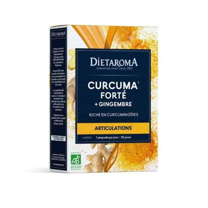 DIETAROMA CURCUMA FORTE+ GINGEMBRE 20 AMPOULES
