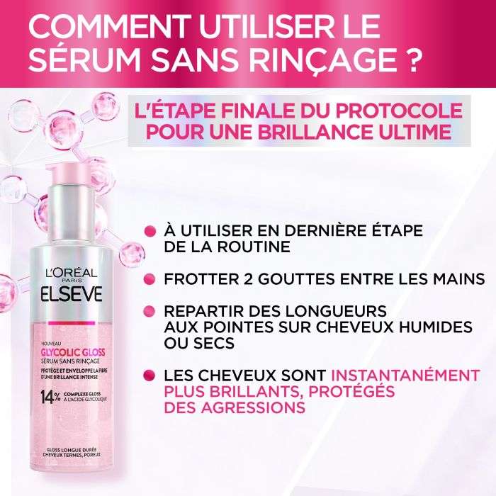 ELSEVE ULTIMATE GLYCOLIC GLOSS SERUM SANS RINCAGE 150ML