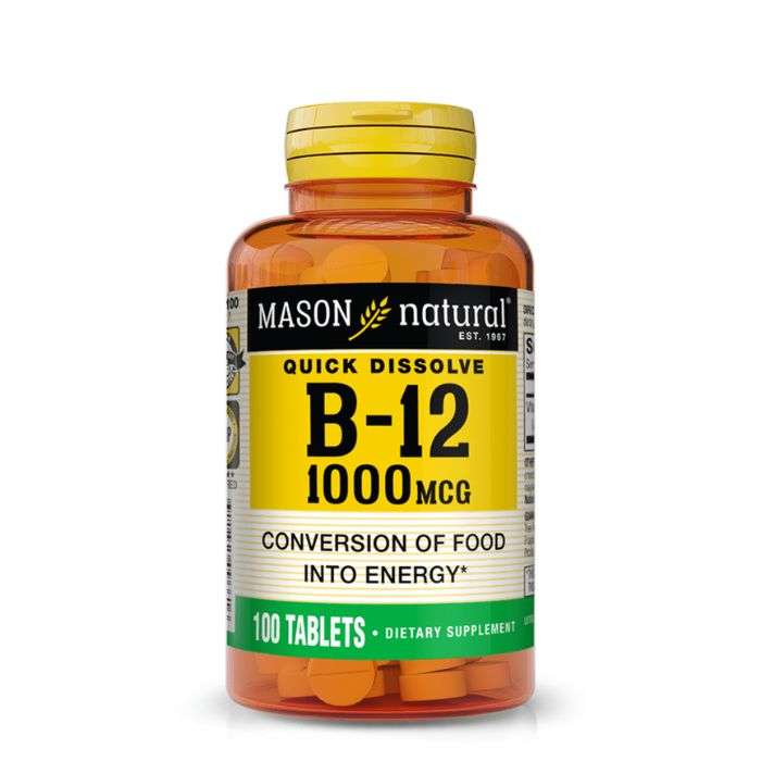 MASON NATURAL QUICK DISSOLVE B-12 1000MCG 100 TABLETS