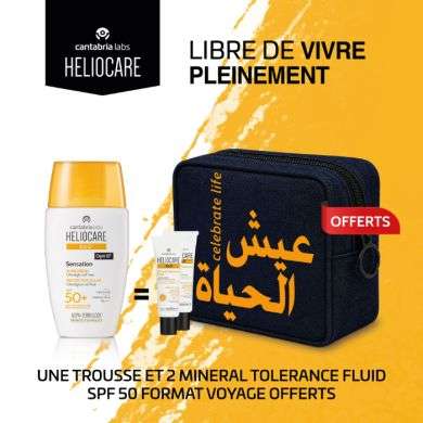 CANTABRIA OFFRE HELIOCARE 360 SENSATION SPF50+ ULTRA LIGHT 50 ML + 2 MINI MINIRALE + TROUSSE OFFERTS